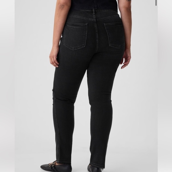 Gap High Rise Vintage Slim Jeans Washed Black Plus Size 35 Inches US 20 O - Picture 2 of 12
